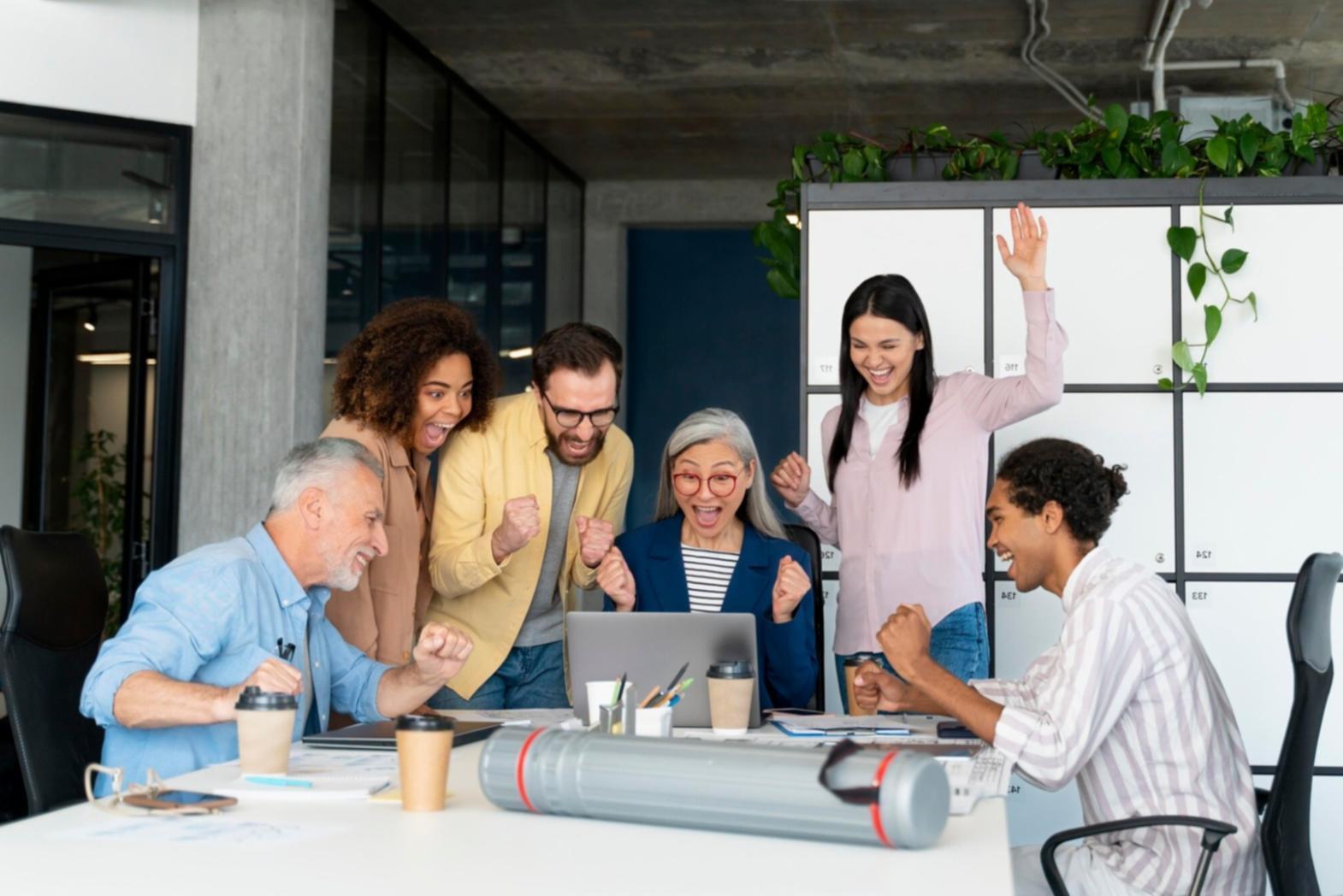 Students working together on SEO research project