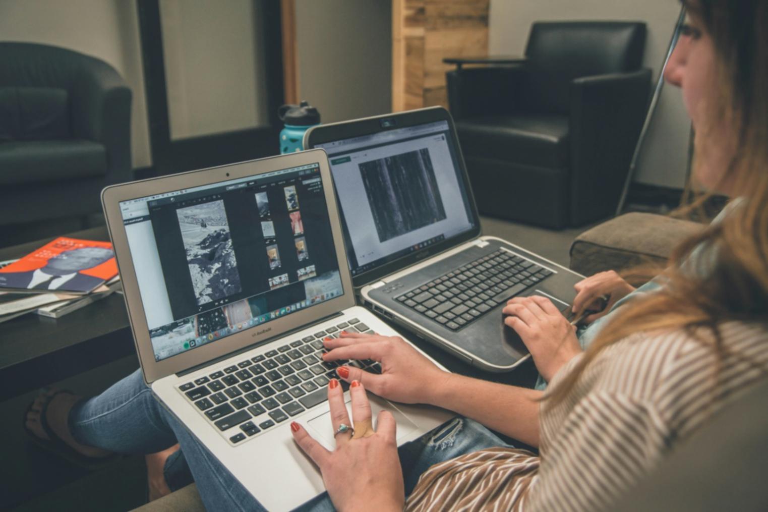 Workshop participants reviewing search console data
